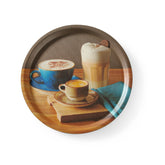 Tava de servire anti-alunecare,rotunda, cu imprimeu,  ø380x(H)15mm